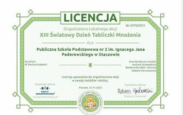Certyfikat dla szkoły w języku polskim 