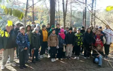 Rajd pieszy do Golejowa klasy 5 c i 5 b