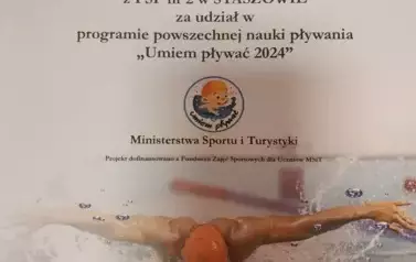 Dyplom za udział w projekcie