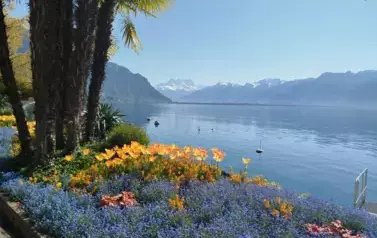 Piękny krajobraz w Montreux