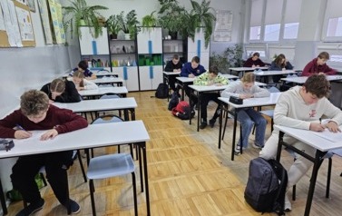 Uczniowie klas starszych podczas konkursu