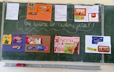 Prace uczni&oacute;w wykonane podczas projektu pn. Czy wiesz ile cukru jesz?