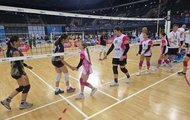 Przywitanie z drużyną z Mrągowa