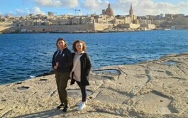 Miasto Sliema w tle piękna Valleta