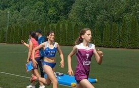 Natalia Skuza podczas biegu na dystansie 600 m