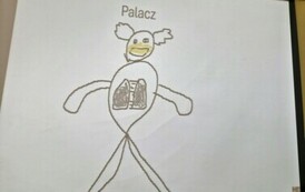 Slajd z schematycznym wizerunkiem palacza