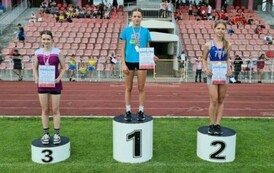 Maria Łukasik na podium