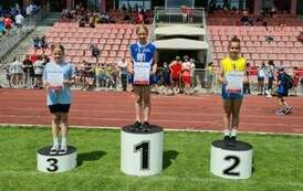 Nikola Szlompek na podium