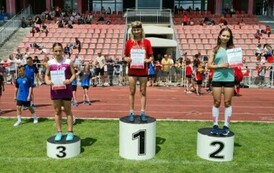 Lena Golonka na podium