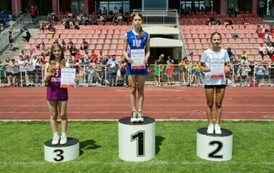 Milena Maj na podium
