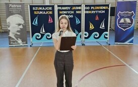 Przem&oacute;wienie nowo wybranej  przewodniczącej Samorządu Uczniowskiego Magdaleny Małas