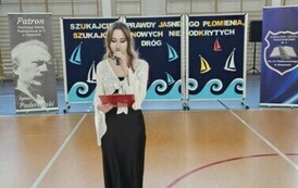 Przem&oacute;wienie przewodniczącej Samorządu Uczniowskiego Anny Olejniczak