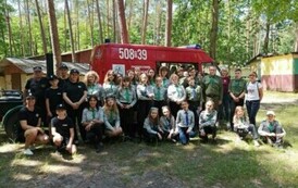 Wsp&oacute;lne zdjęcie ze strażakami OSP Stasz&oacute;w
