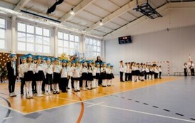 Pierwszoklasiści podczas Ślubowania