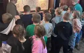 Dawne tereny Polski na mapie-uczniowie klasy 1 b