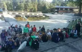 Rajd pieszy do Golejowa klasy 4 a i 4 b