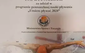 Dyplom za udział w projekcie