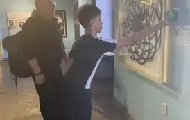 Patryk i Pan Grzegorz w Muzeum Iluzji