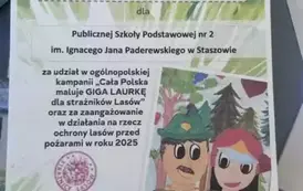 Certyfikat udziału w akcji przyjaznej lasom