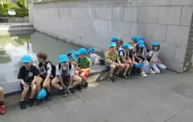 Odpoczynek przy fontannach w Krynicy-Zdr&oacute;j