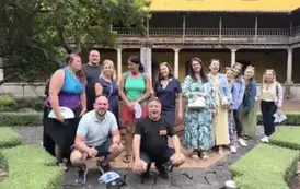 Uczestnicy szkolenia podczas zwiedzania San Cristobal de La Laguna