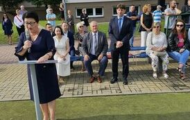 Przem&oacute;wienie Jolanty Macias - kierowniczki Wydziału Edukacji, Kultury i&nbsp;Sportu 
