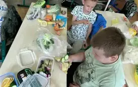 Uczniowie w czasie aktywności techniczno-manualnych
