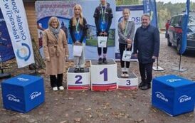 Blanka na podium z brązowym medalem