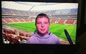 Ernest jako komentator sportowy