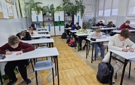 Uczniowie klas starszych podczas konkursu