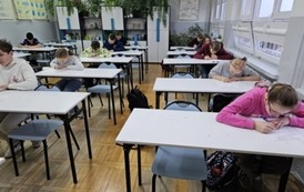 Uczniowie klas starszych podczas konkursu