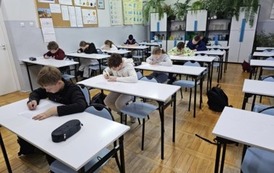 Uczniowie klas starszych podczas konkursu
