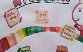 Rysunek ucznia zachęcający do dzielenia się dobrym słowem
