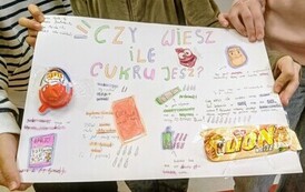 Prace uczni&oacute;w wykonane podczas projektu pn. Czy wiesz ile cukru jesz?