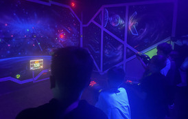 Uczniowie podczas rywalizacji w Laser Space