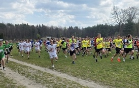 Start biegu w kategorii chłopc&oacute;w rocznik 2011-2012