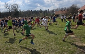 Start biegu w kategorii chłopc&oacute;w rocznik 2013-2014