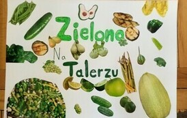 Prace plastyczne uczni&oacute;w wykonane po zrealizowaniu projektu Zielono na talerzu
