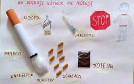 Praca ucznia biorąca udział w konkursie pn. Nie, dziękuję używek nie pr&oacute;buję!
