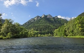 Widok z Dunajca na Trzy Korony
