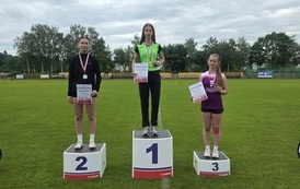 Najszybsze dziewczęta - podium 100 m