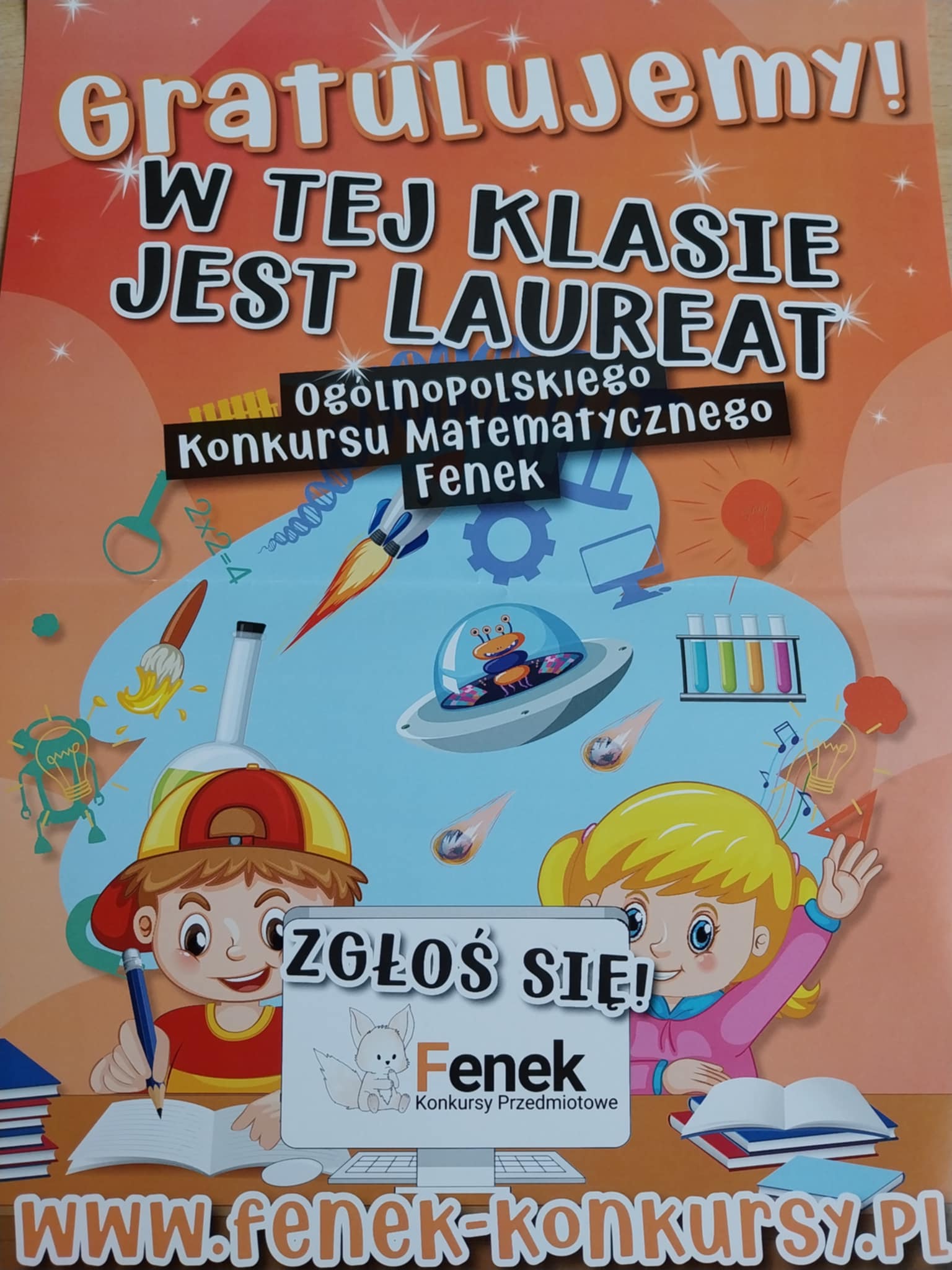 Dyplom Konkursu Matematycznego Fenek