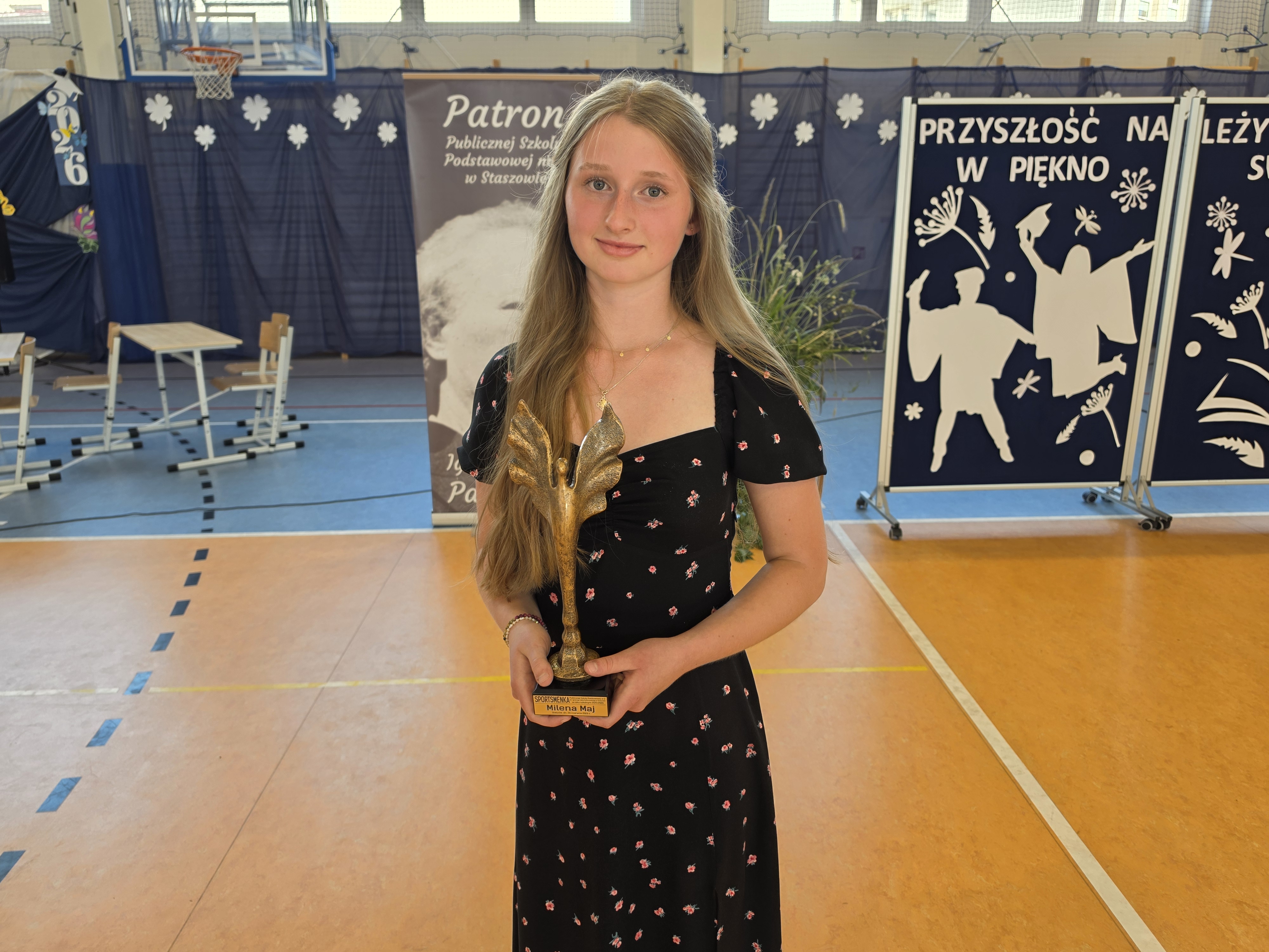 SPORTSMENKA SZKOŁY W ROKU SZKOLNYM 2025/2026 MILENA MAJ z&nbsp;klasy 8 D
