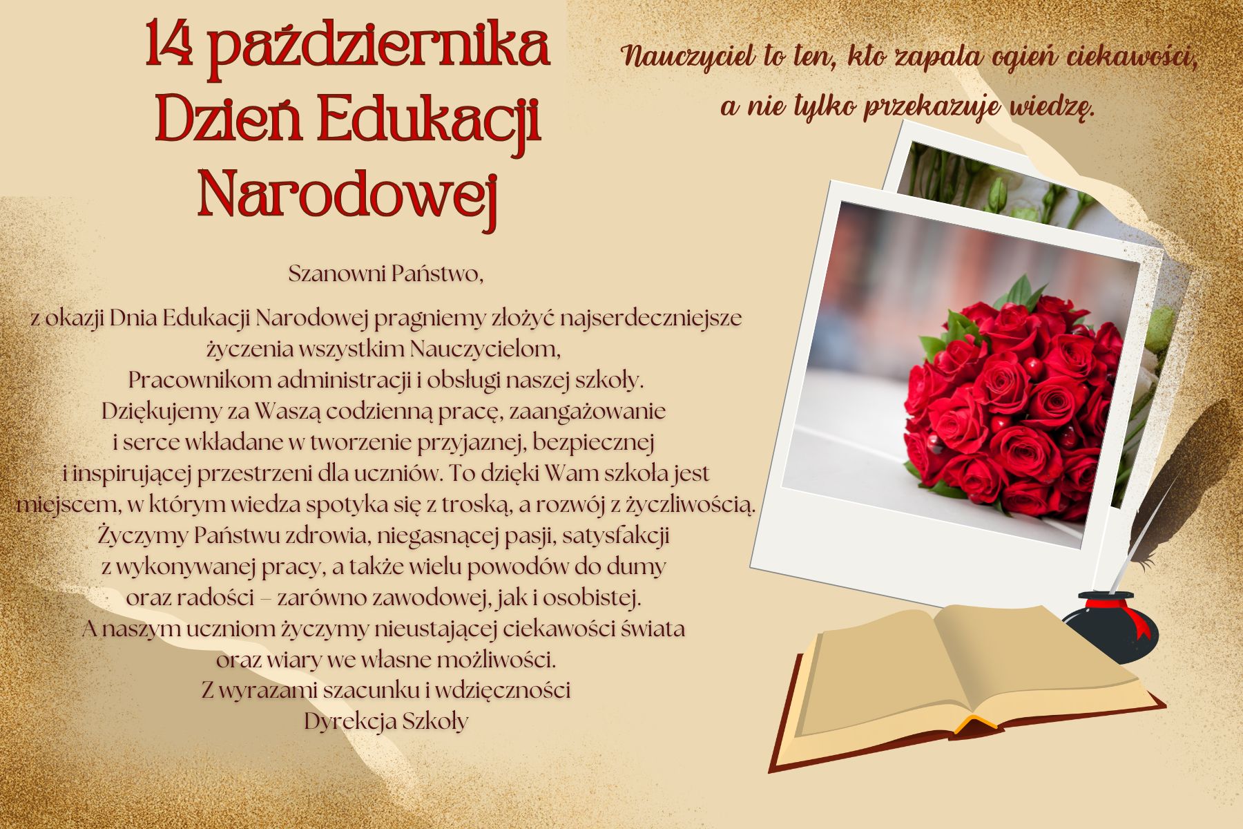 Życzenia z&nbsp;okazji Dnia Edukacji Narodowej