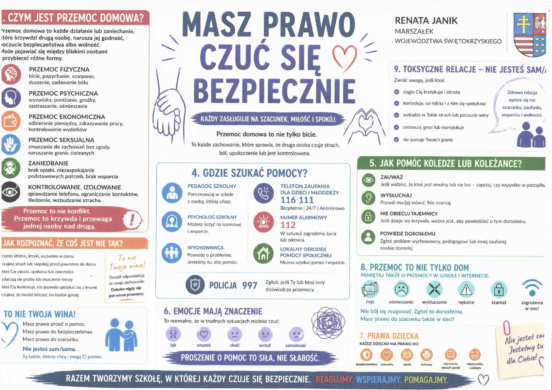 MASZ PRAWO CZUĆ SIĘ BEZPIECZNIE - plakat