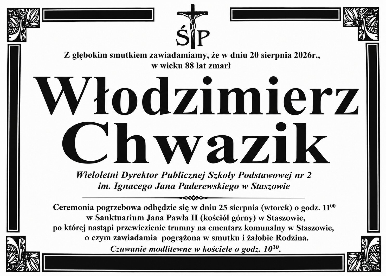 Włodzimierz Chwazik - klepsydra