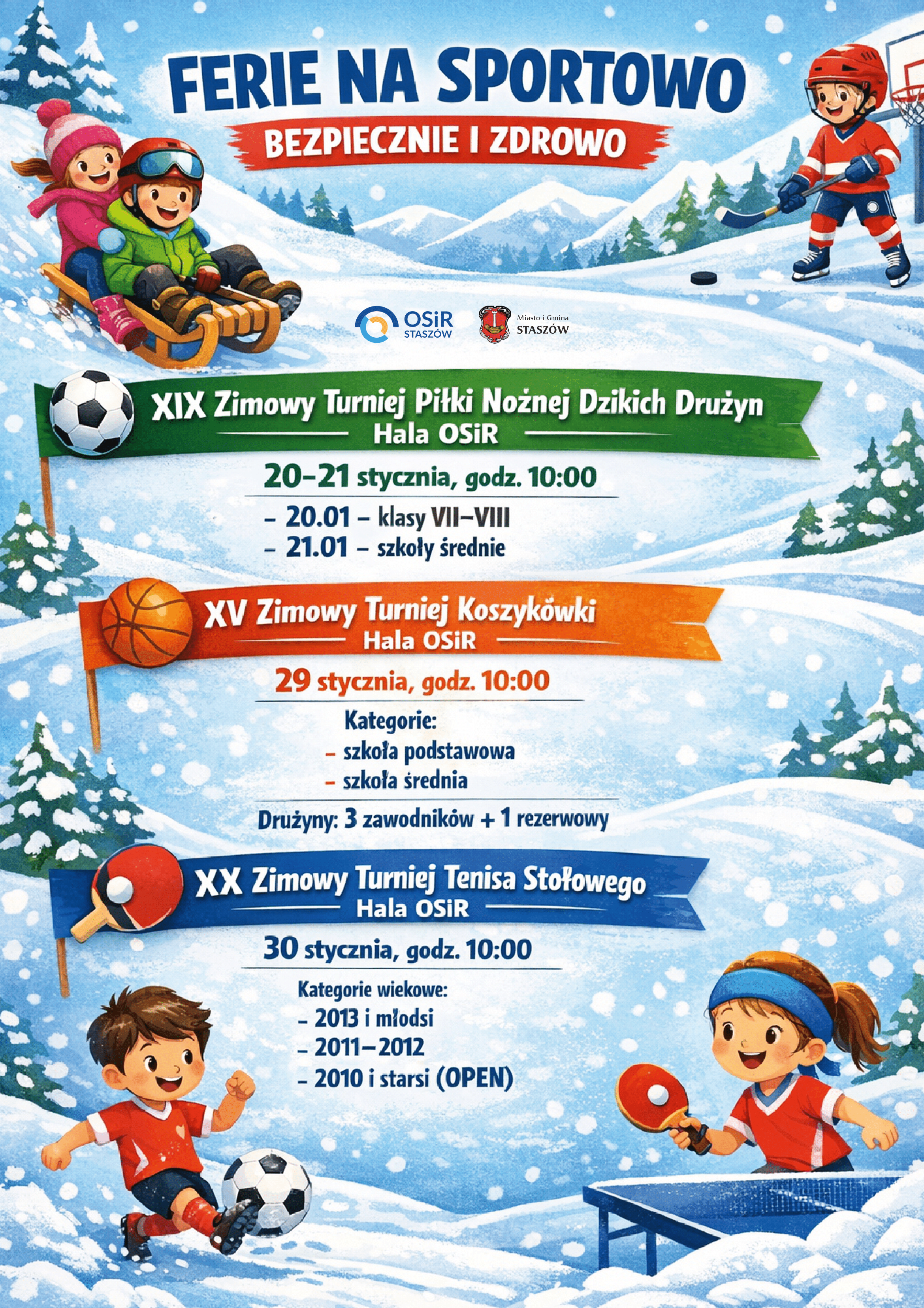 Plakat ferie 2026 - OSiR Stasz&oacute;w