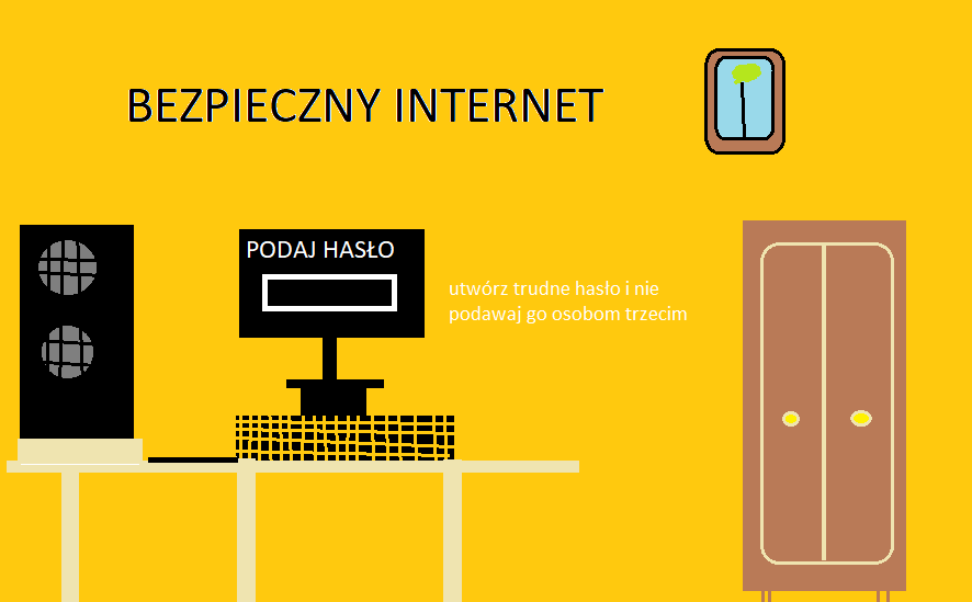 Plakat bezpieczny internet