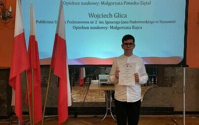 Wojciech Glica - laureat XI Ogólnopolskiego Dyktanda Niepodległościowego