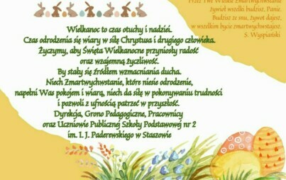 Życzenia z okazji Świąt Wielkanocnych